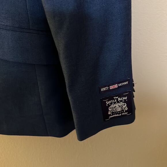 SAVILE ROW CO Brixton Extra Trim Fit Suit Jacket Size 38S - Picture 6 of 9
